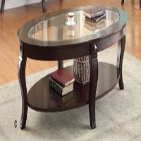 ACM-00450 OVAL COFFEE TABLE WALN