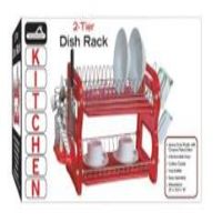 EW-193R RED DISH RACK 2 TIER 22"