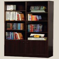 ACM-12102 BOOKCASE ESPRESSO 2DR