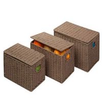 STO-03557 BROWN LARGE HINGED LID