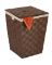 HMP-03729 WOVEN HAMPER W/LID BRO