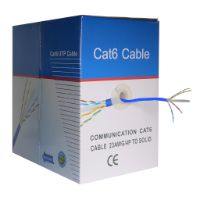 CAT 6 WH 1000FT BLU/WHT