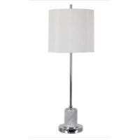 CRE-CVAMB0032 TABLE LAMP MARB WH