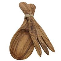 HON-6213  OLIVE WOOD SALAD SET 9