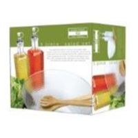 EW-EW65041 GLASS SALAD SET 5PC