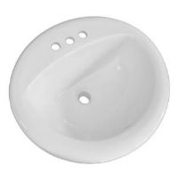 COM-006622 DROP-IN SINK WHT 19IN