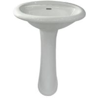 COM-5616925 PEDESTAL SINK WHT BL