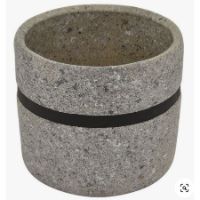 THR-77626 FLOWER POT GRAY & BLK