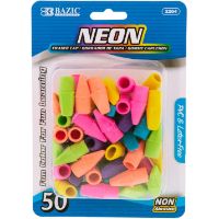 BAZ-2204-24 NEON ERASER TOP 50PK