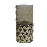 BID-89630 SPLIT VASE ANT GLD SM