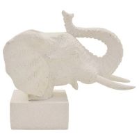 THR-93496 ELEPHANT HEAD ON BASE