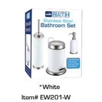 EW-EW201W 3PC SS BATHROOM SET WH