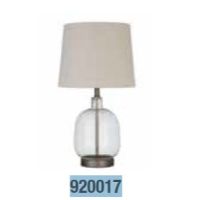 COA-920017 TABLE LAMP CLR BR NKL