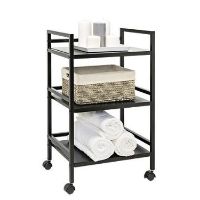 CRT-03092  METAL ROLLING CART BL