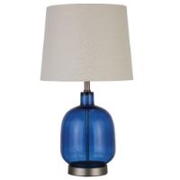 COA-920018 TABLE LAMP BLUE/BRUSH