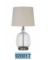 COA-920017 TABLE LAMP CLR BR NKL