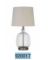 COA-920017 TABLE LAMP CLR BR NKL