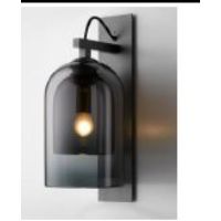 LOK-SG-WL-6009 WALL LAMP BLK GRY