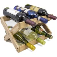 SORBUS FOLDABLE WINE RACK 6 WHT