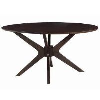 COA-122520 OVEL D.TABLE SET BRWN