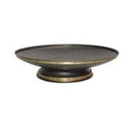 BID-13615 PEDESTAL PLATE RUSTIC