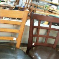 LOK-KB18-009 BAR CHAIR WOOD BROW